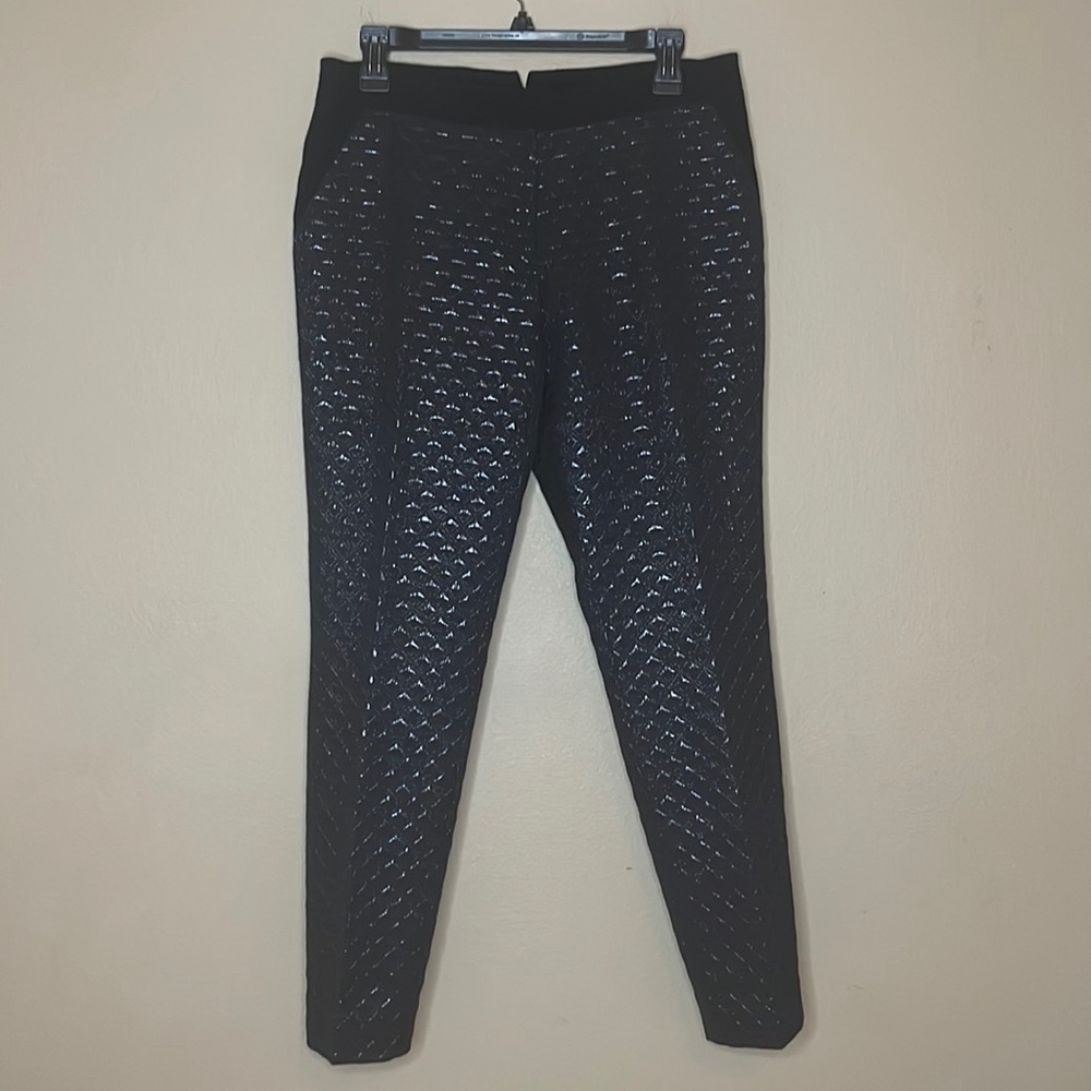 Ted Baker Black Textured Ankle Pants Sz 2 US 6